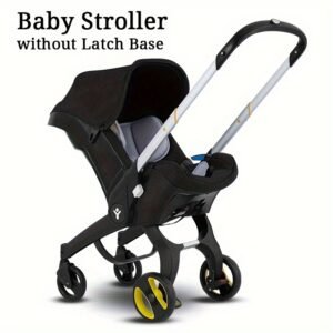 4-in-1 Baby Stroller | Adjustable Pushchair with Canopy | Compact Foldable Infant Carriage | 39 inch Height, 23.6 inch Depth, 17.3 inch Width | Comfortable Pram for Travel and Outdoor Use, As Halloween, Chrismas Gift